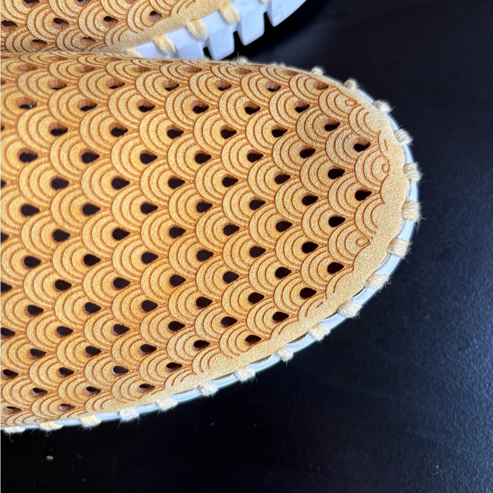 Ilse Jacobsen Hornbaek Tulip Gold Suede Perforated Slip-On Sneakers Size EU 39 - Picture 6 of 15
